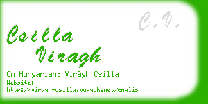 csilla viragh business card
